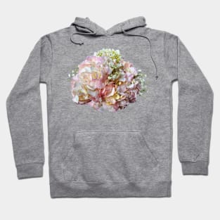 Pale Pink Hydrangea With Baby Breath Hoodie